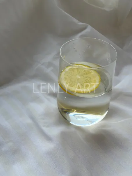 Стакан воды с лимоном #666