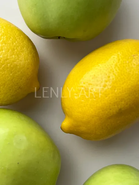 Яблоки лимон крупным планом #514