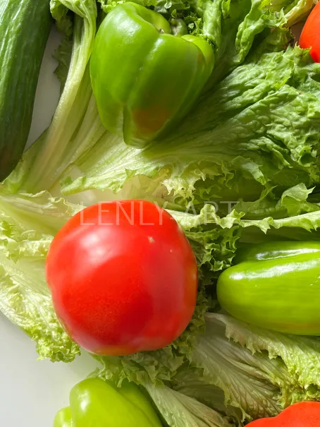 Красный томат и зеленые овощи #659