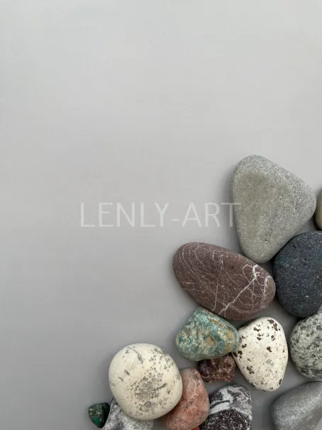 Серый однотонный фон с камнями #854