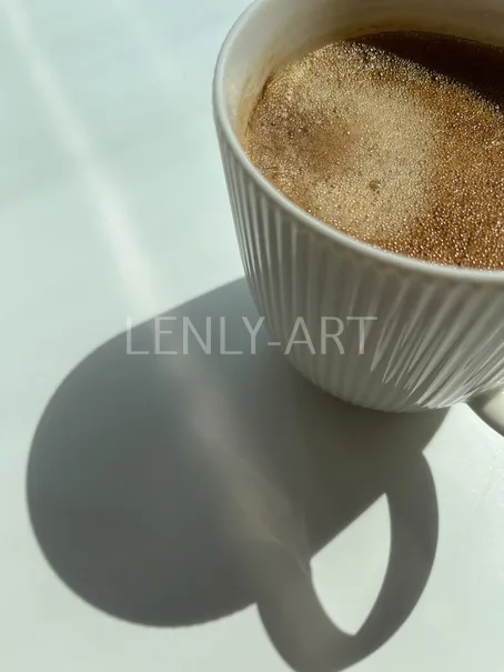 Чашка кофе на бирюзовом фоне #4
